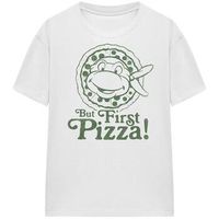 tmnt camiseta but first pizza para mujer