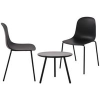suite de 2 plazas mindin plastico negro clp
