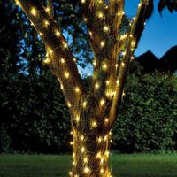 50 solar firefly string lights warm white
