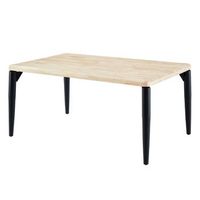mesa comedor fija napi madera melamina en colores roble nordish y negro 160x100x76 cm