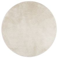 alfombra de pelo corto oviedo beige o 120 cm vidaxl