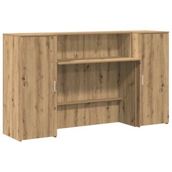 Mostrador De Recepción Roble Artisian 180x50x103,5 Cm