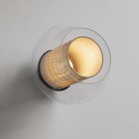 aplique de pared bola rafia