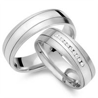 alianzas 8 quilates oro blanco 10 diamantes