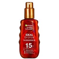 garnier ambre solaire ideal bronze protective oil spf15 sun cream spray 150ml