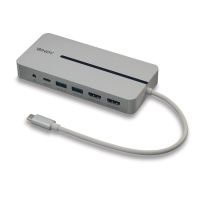 dock usb-c lindy 43360 2x hdmi 2x usb-a 1x usb-c 35mm rj-45 platablanco