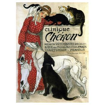 Legendarte - Cartel Publicitario Vintage Clinique Cheron - Cuadro Lienzo, Impresión Digital Cm. 50x70