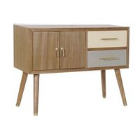 mueble tv paulownia metal 90x34x665 gris