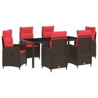 juego de comedor para exteriores 7 uds ratan sintetico vidaxl