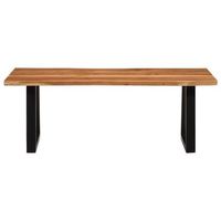 mesa de centrormesa auxiliarrmesa de cafe madera maciza acacia 110x55x40 cm