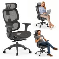 silla de oficina sense7 nobu soporte lumbar innovador reposabrazos 3d malla transpirable dark gray