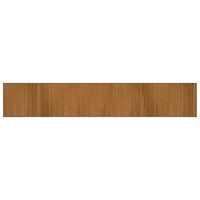 alfombra rectangular bambu marron 70x400 cm vidaxl