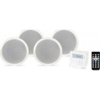 kit amplificador pared y 4 altavoces techo fonestar ks-064 -