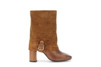 botin mujer de piel con maxi puno bimaterial tan 37