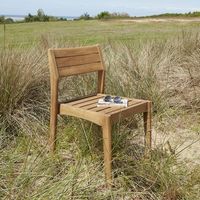 silla de jardin de madera de teca maciza reciclada