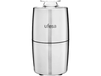 Molinillo de café - Ufesa MC0470, 200 W, Capacidad 70 g, Acero inoxidable, Inox