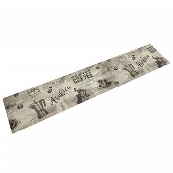 Alfombra De Cocina Lavable Terciopelo Gris Café 60x300 Cm Vidaxl