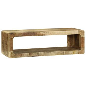 Mueble De Tv Marrón 80 X 30 X 25 Cm Madera Maciza De Mango Vidaxl