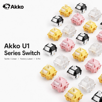 interruptores mecanicos para teclado akko serie u1 5 pines linealestactiles lubricados de fabrica intercambiables en caliente accesorios para teclado