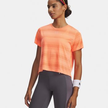 Under Armour Velociti  Camiseta de running Mujeres - naranja, plateado