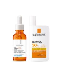 la roche-posay anti-ageing skin glow  protection routine with spf