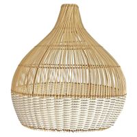 lampara de ratan con detalles en blanco d 40 cm