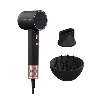 Beautifly Secador De Pelo Velaair Negro Con Pantalla Lcd, Silencioso Y Rápido