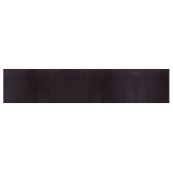 Alfombra Rectangular Bambú Marrón Oscuro 100x1000 Cm Vidaxl