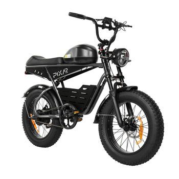 Bicicleta Eléctrica Pixar Superv, 48 V, 250 W, 15,6 Ah, Estilo Moto, Color Gris