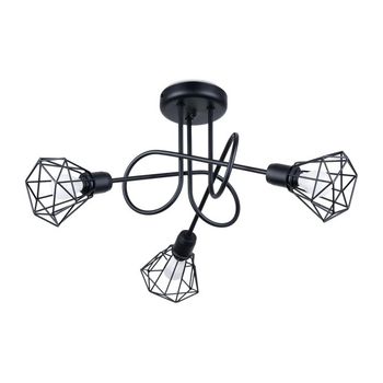 Lámpara de techo mozosa negro 3 luces
