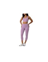 mallas de fitness ditchill cropped legging magny mujer morado