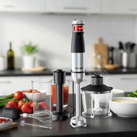 batidora de inmersion multiusos rouny 6 en 1 batidora de varilla de 1500w max con cuchillas de acero inoxidable para el hogar y la cocina
