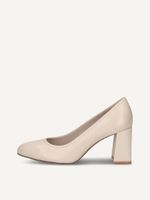caprice pumps white made of leather with trapeze heel size 41