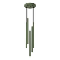 lampara colgante vacu verde 5 luces