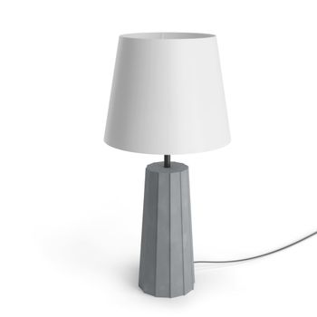 Lámpara de mesa cemento y textil ip20
