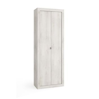 Armario De Baño, 2 Puertas, Colección Isora. Color Roble Gris