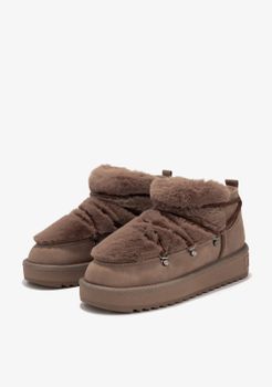 Botas Nordic Trk Fur Low Brown - Marrón
