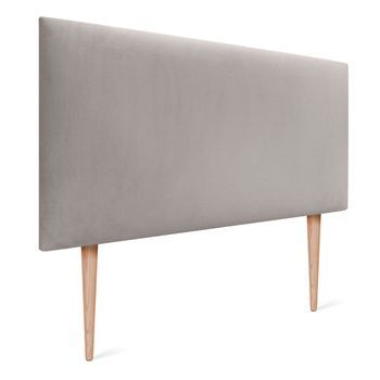 Dhome Cabecero De Terciopelo Liso 95x115 Con Patas Camas 80/90 - Beige