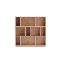 estanteria libreria en melamina roble 117x119x32 cm