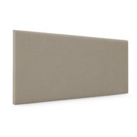 cabecero de lino natural liso 95x50cm camas 90 - tierra