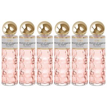Pack De 6 Eau De Parfum Mujer Saphir Woman Of Legend 200 Ml