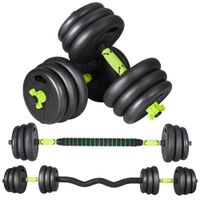 juego de mancuernas ajustables 10 kg-40 kg - juego de pesas ajustables para entrenamiento de fuerza y musculacion - barra de conexion gimnasio en casa