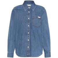 calvin klein jeans camisa ls classic denim shi para mujer