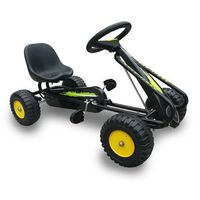 coche a pedales go kart - negro - qplay