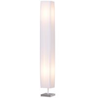 homcom lampara de pie moderna con interruptor de pie pantalla de tela blanca de 120 cm para sala de estar y dormitorio