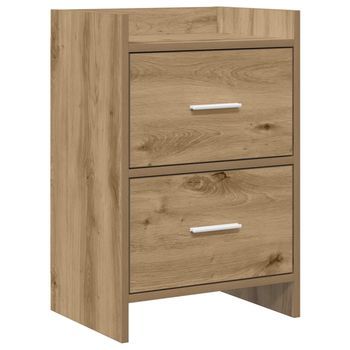 Mesa De Noche - Mueble Para Dormitorio - Madera De Ingeniería - Roble Artesanal (40x30x60cm)