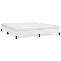 estructura de cama sin colchon cuero sintetico blanco 160x200cm vidaxl