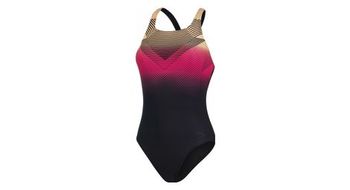 Traje de bano medalist de speedo para mujer  negro naranja rosa