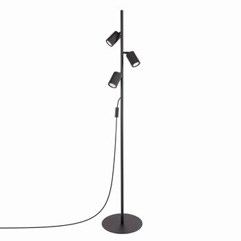Lámpara de pie negro aluminio alt. 155 cm