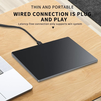 mouse tactil con cable de aleacion de aluminio panel de vidrio con control multigestual trackpad para navegacion multitactil